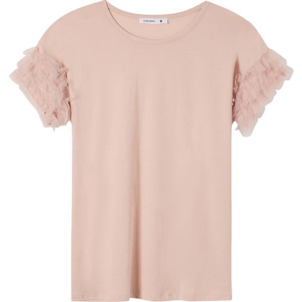 t-shirt Terranova marrone tinta unita