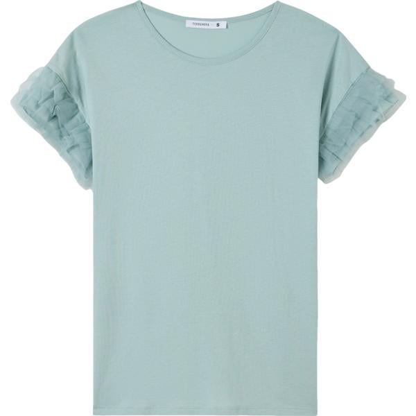 t-shirt Terranova verde tinta unita