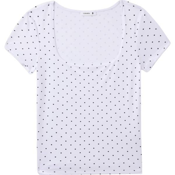 t-shirt Terranova bianco a pois