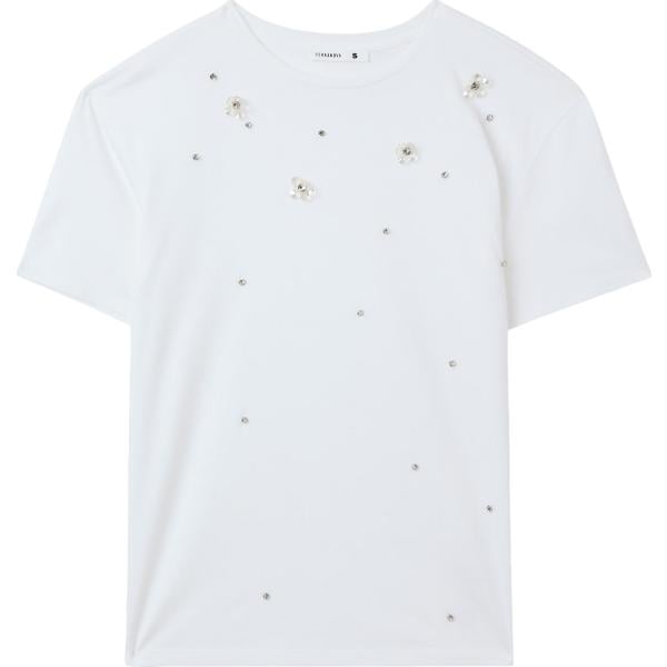 t-shirt Terranova bianco a fiori