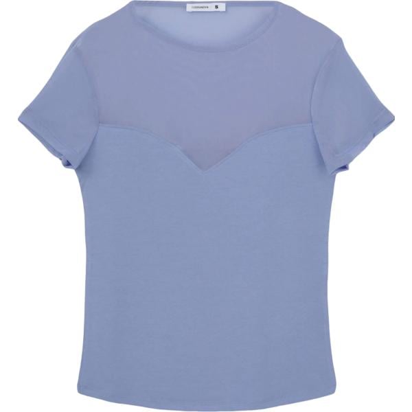 t-shirt Terranova blu tinta unita