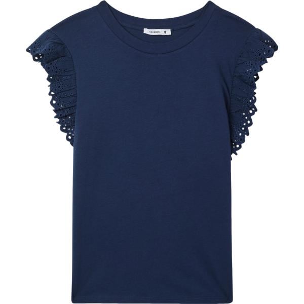 t-shirt Terranova blu tinta unita