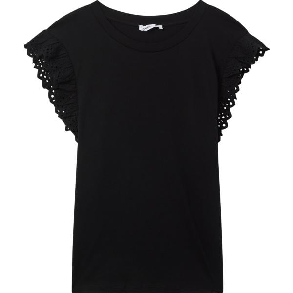 t-shirt Terranova nero tinta unita