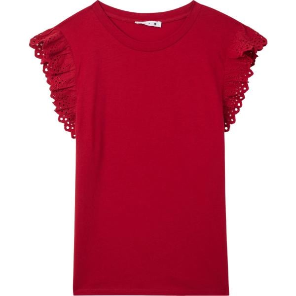 t-shirt Terranova rosso tinta unita