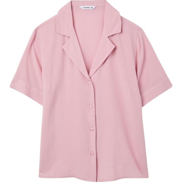 camicie a manica corta Terranova rosa tinta unita