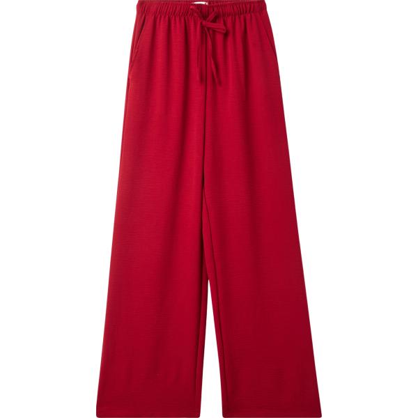 pantaloni Terranova rosso tinta unita