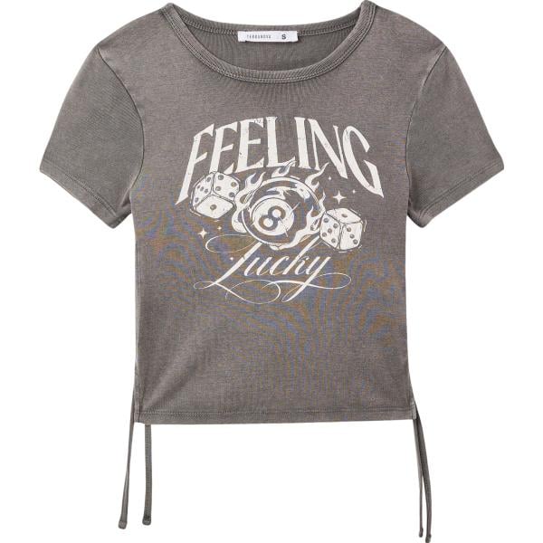t-shirt Terranova grigio con stampe
