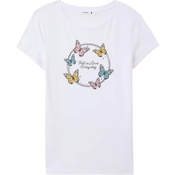 t-shirt Terranova bianco con stampe
