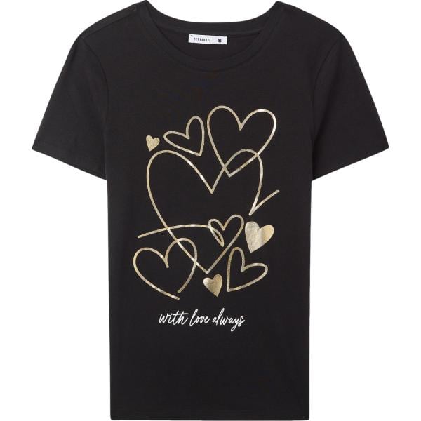 t-shirt Terranova nero con stampe