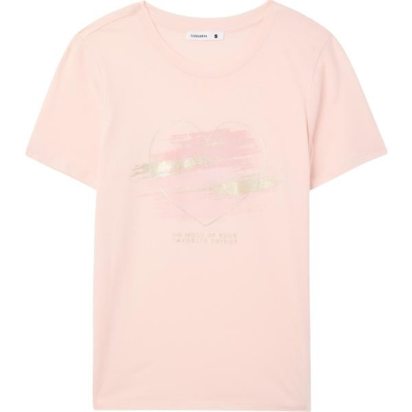 t-shirt Terranova rosa con stampe
