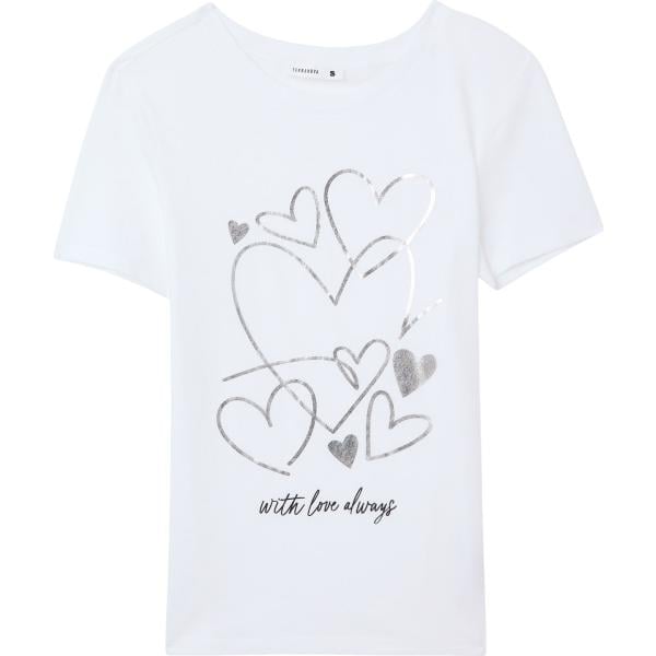 t-shirt Terranova bianco con stampe