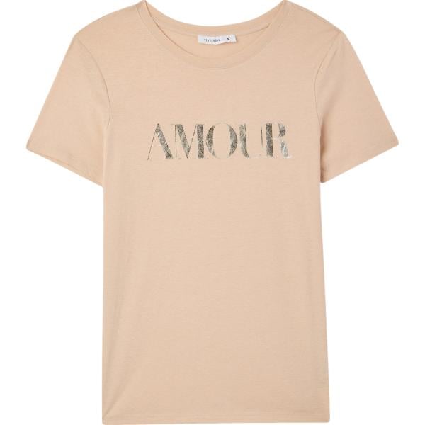 t-shirt Terranova marrone con stampe