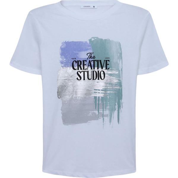 t-shirt Terranova bianco con stampe