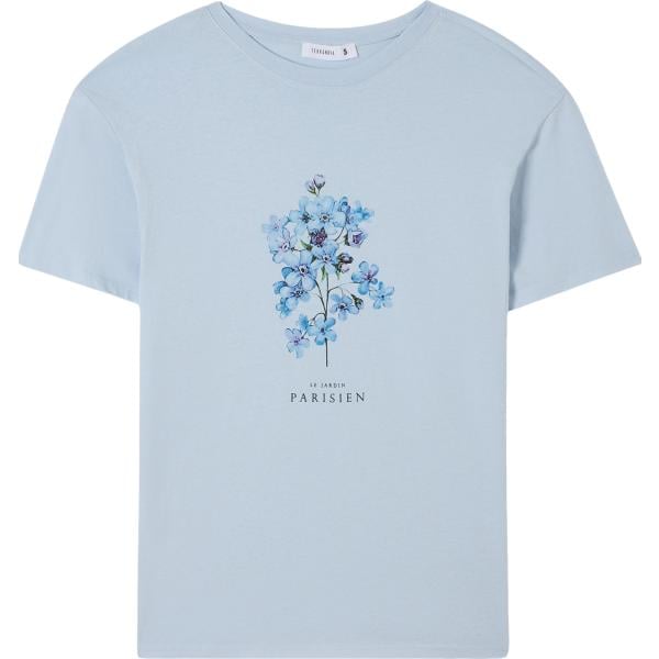 t-shirt Terranova viola a fiori