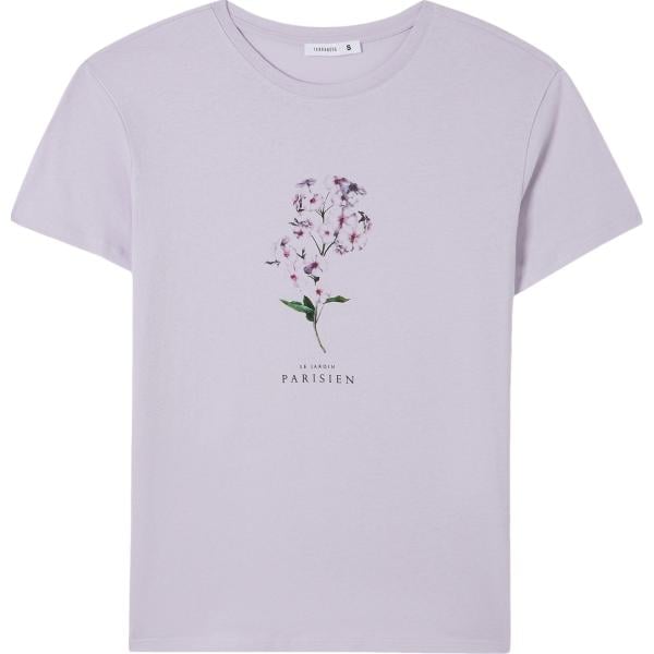 t-shirt Terranova viola a fiori