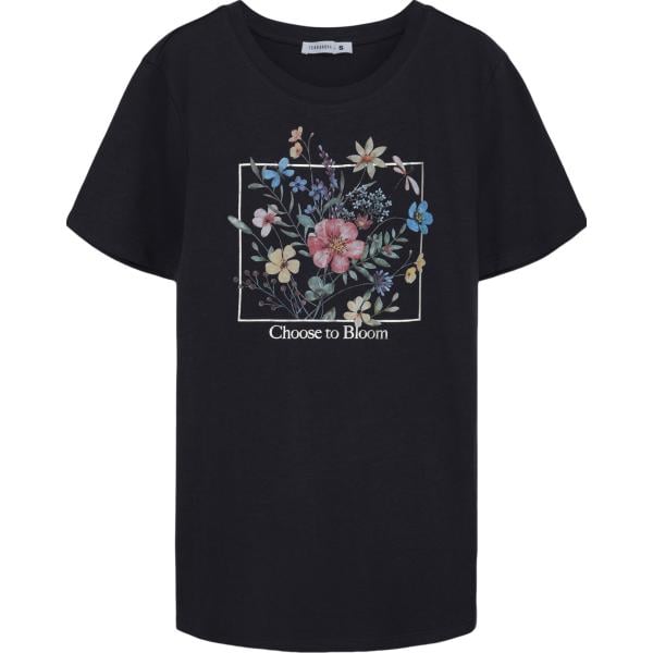 t-shirt Terranova nero con stampe