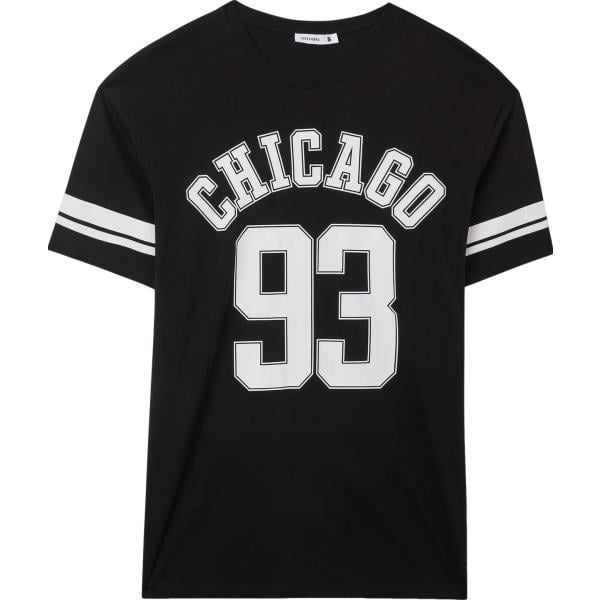 t-shirt Terranova nero con stampe