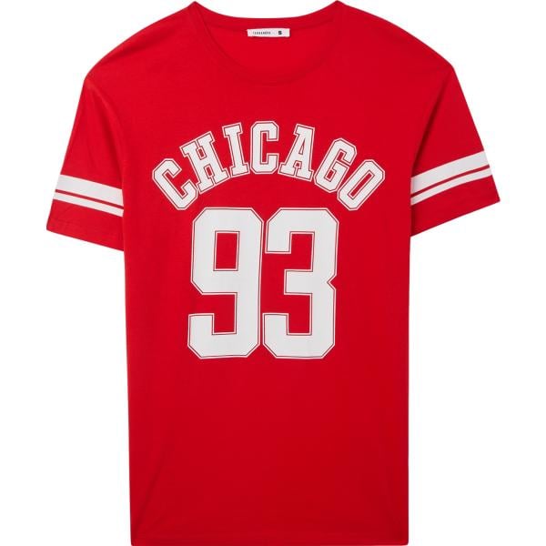 t-shirt Terranova rosso con stampe