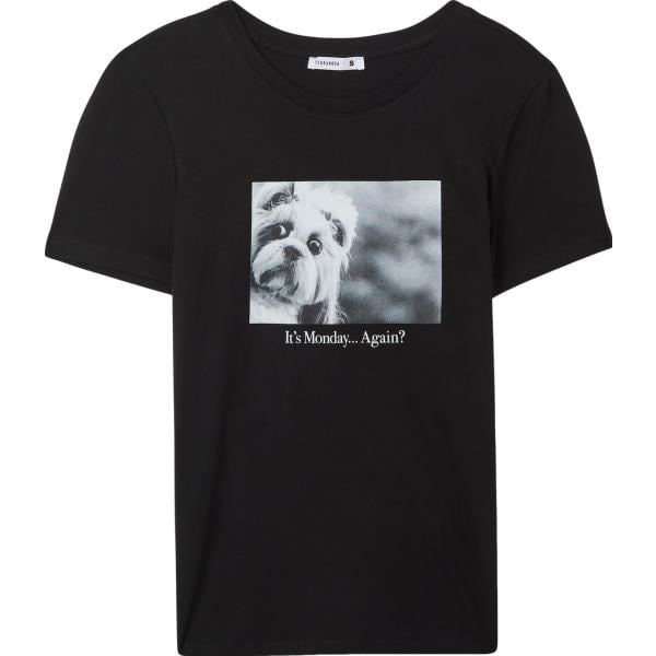 t-shirt Terranova nero con stampe