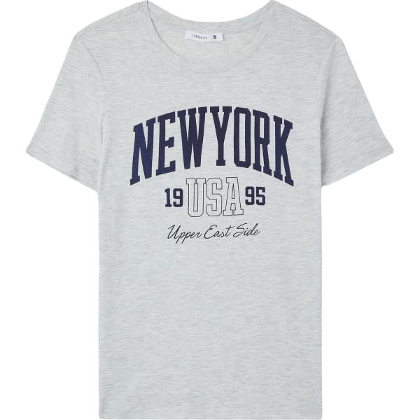 t-shirt Terranova grigio con stampe