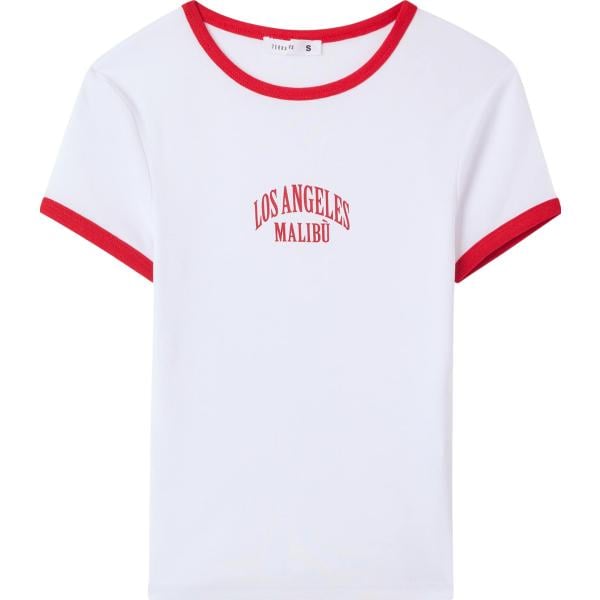 t-shirt Terranova rosso con stampe