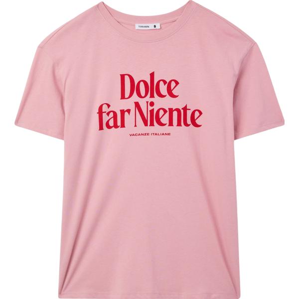 t-shirt Terranova rosa con stampe