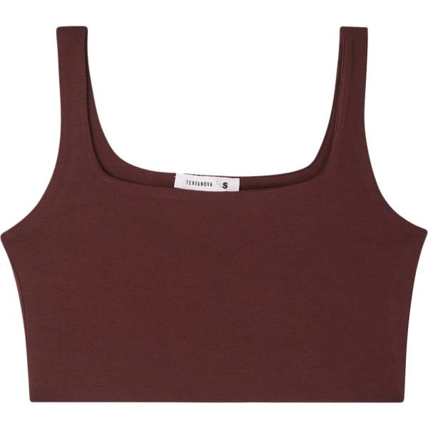 top Terranova marrone tinta unita