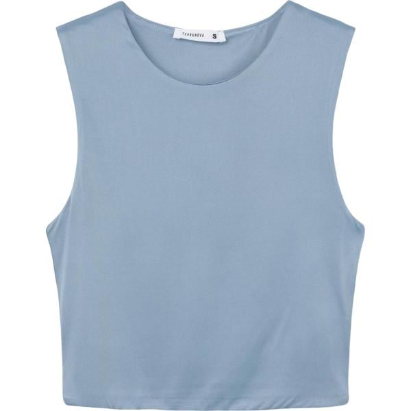 top Terranova blu tinta unita