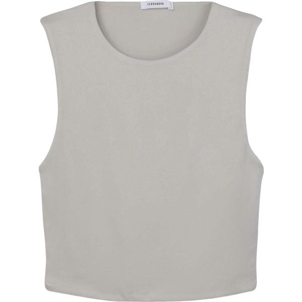 top Terranova grigio tinta unita