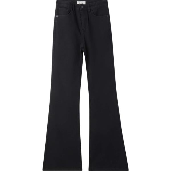 jeans a zampa Terranova nero tinta unita