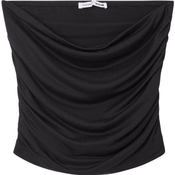 top Terranova nero tinta unita