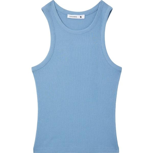 top sportivi Terranova blu tinta unita