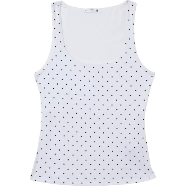 canottiere Terranova bianco a pois