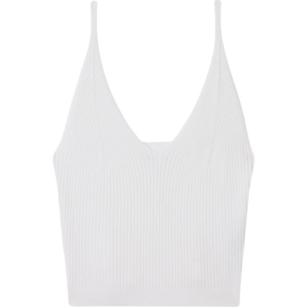 top Terranova bianco tinta unita