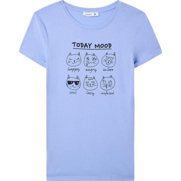 t-shirt Terranova blu con stampe