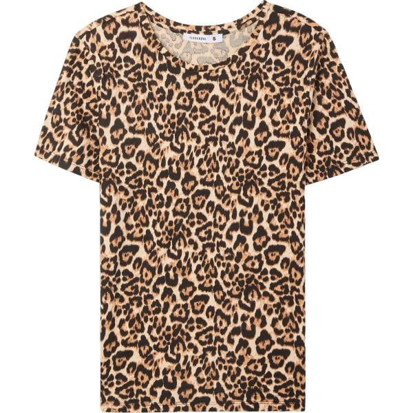 t-shirt Terranova marrone animalier