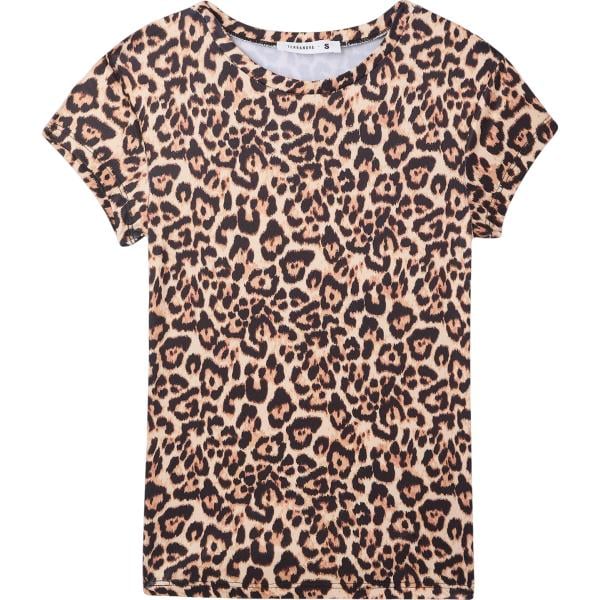 t-shirt Terranova marrone animalier