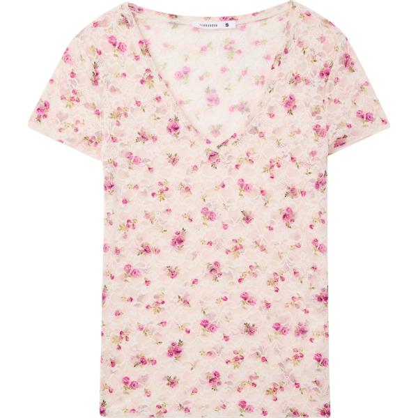 t-shirt Terranova bianco a fiori
