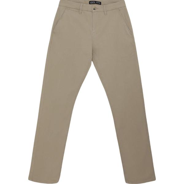 pantaloni chino Terranova marrone tinta unita