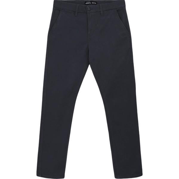 pantaloni chino Terranova blu tinta unita