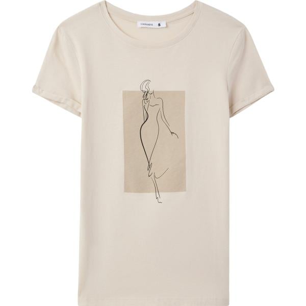 t-shirt Terranova bianco con stampe
