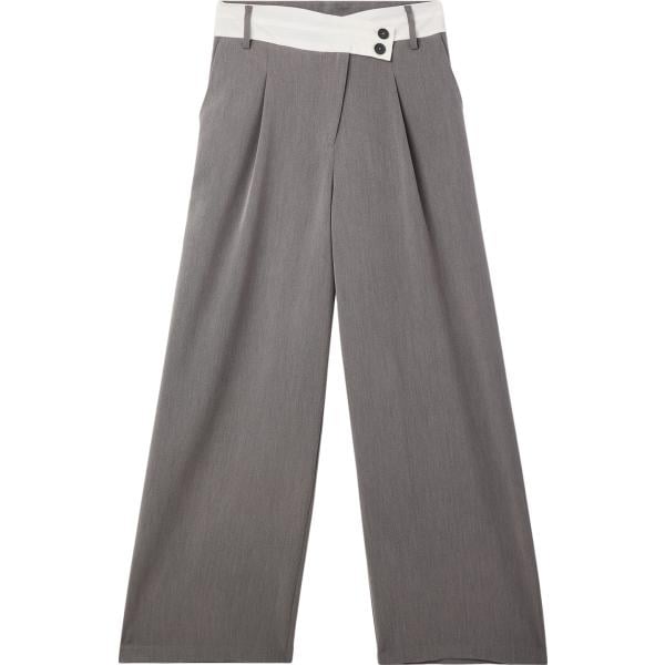 pantaloni Terranova grigio tinta unita