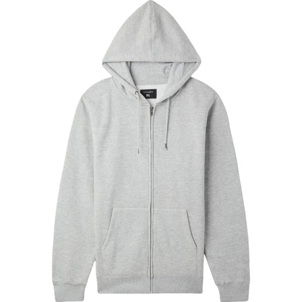 felpe con cappuccio Terranova grigio tinta unita