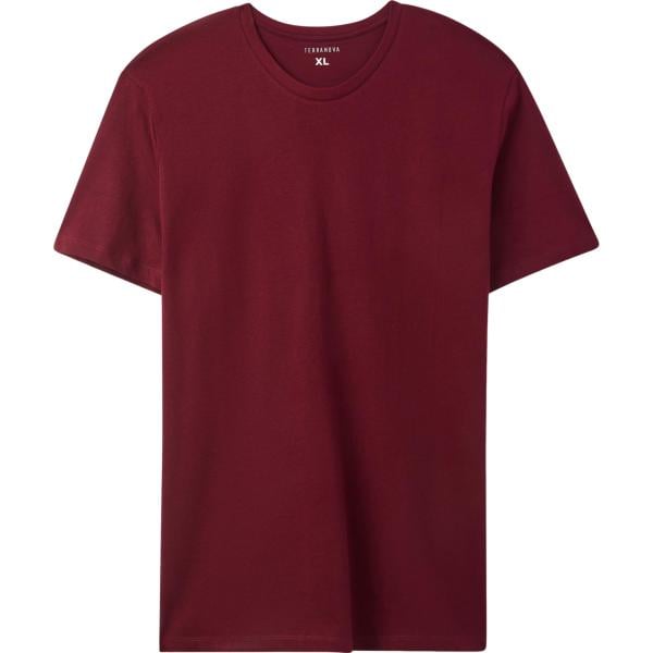 t-shirt Terranova rosso tinta unita