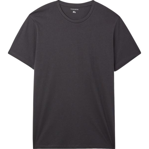 t-shirt Terranova grigio tinta unita