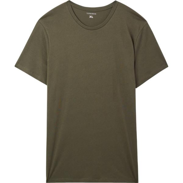 t-shirt Terranova verde tinta unita