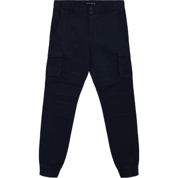 pantaloni cargo Terranova blu tinta unita
