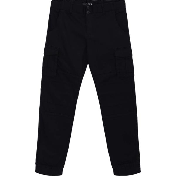 pantaloni cargo Terranova nero tinta unita