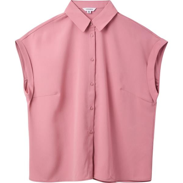 camicie a manica corta Terranova rosa tinta unita