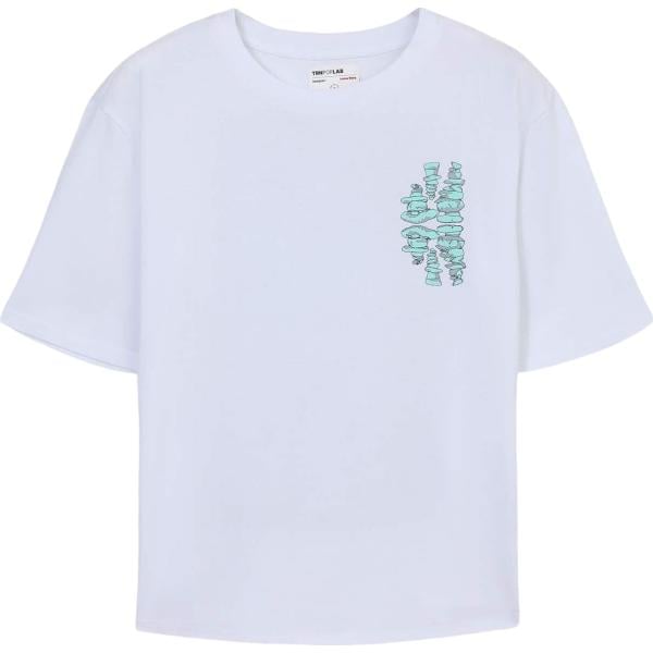t-shirt Terranova bianco con stampe